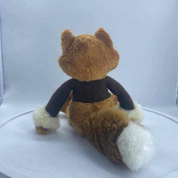 Bath & Body Works Plush Fox Toy 10” Brown White Stuffed Animal Pellet Filled - Picture 6 of 7